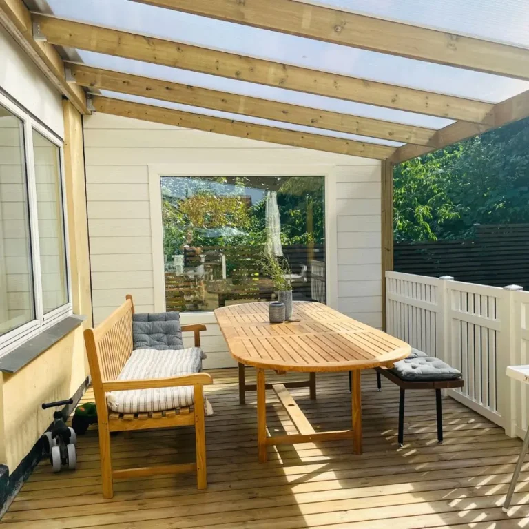 Overdækning af træterrasse