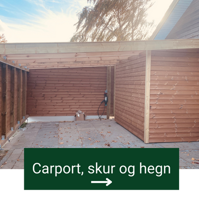 Tømrer Nordsjælland Bygning af skure, carporte, hegn og pergolaer